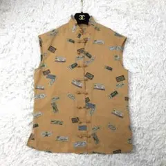 上質リネン100% vintage エルメス ノースリーブシャツ 38サイズ - メルカリ