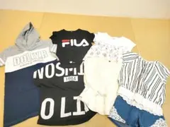 まとめ売り上下7点セット　女の子用　120cm　ズボン1枚　トップス6枚