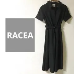 RACEA 半袖シャツワンピース ロングワンピース S レディース ラシア 黒のサムネイル