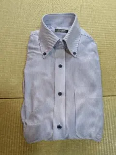 LES MUES ノンアイロン ストライプシャツ 長袖