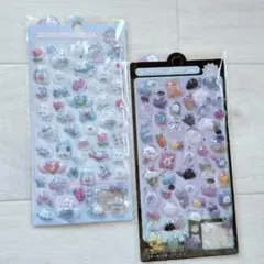 ●4枚セット★ボンボンドロップ風シール ぷくぷくシール ぷっくり立体シール新品