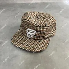 Check beige y2k cap City Boy ワークキャップ　円堂守のサムネイル