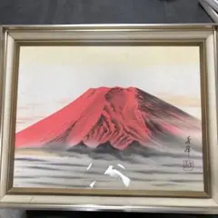 赤富士 富士山 秀山作 高岡銅器 彫金 開運 招福 伝統工芸品