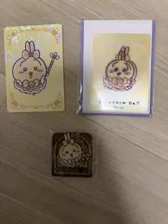 まじかるちいかわ　レンチキュラーカード　ノベルティ　アクリルバッチ　うさぎ