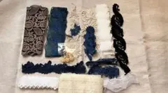 レースリボンとボタンセット