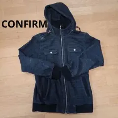 CONFIRM メンズパーカーブルゾン　黒　Mサイズ