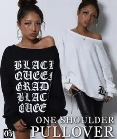BLACK QUEEN ワンショルトレーナー