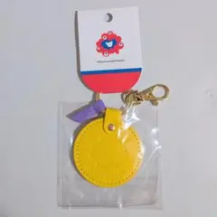 【美品】ミャクミャク レザーキーホルダー PUレザー 黄色【万博会場限定】