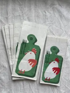 レア　匿名発送 ！ヴィンテージ紙袋　マルシェ袋　100枚 T-X（260×110×330）緑 手提げ紙袋【送料無料/代引不可】（200枚