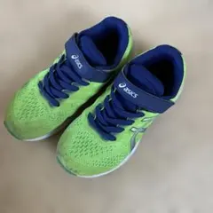 ASICS キッズスニーカー グリーン/ネイビー