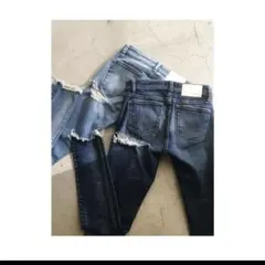 GYDA ジェイダ ダメージスキニーデニムパンツ アイスブルー