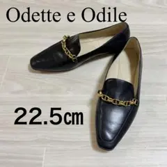 未使用品】Odette e Odile ウェーブカットレースアップ フラット
