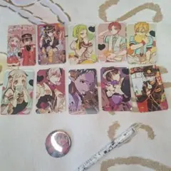 地縛少年花子くん　カード10枚、ペン、バッチ(ミツバ&コウ)