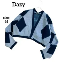 デイジー シーイン 長袖 ニット カーディガン 厚手 ショート丈 M カジュアル