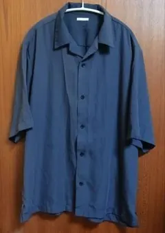 【美品】GU ジーユー オープンカラーシャツ 5分袖 M