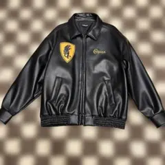 chilaxxx フェイクレザージャケット/ブラック/L