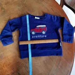 NoeiIaime BeBe 車刺繍トレーナー （薄裏起毛）100cm