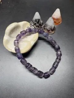 天然石 パワーストーン　ブレスレット　フローライト　ポイフル　6㎜　2908