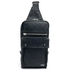 極美品 PORTER ポーター スモーキー ボディバッグ キャンバス 黒 日本製