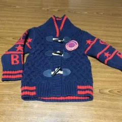 BABYDOLL ネイビー レッド カーディガン　80