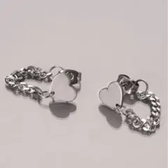 【Design heart chains pierce】S925 ラスト‼️