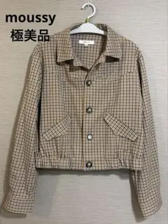 moussy チェック柄ジャケット　クロップド丈