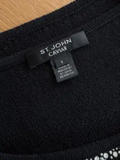 ST. JOHN セントジョン カビアビジュー アンサンブル 2点セット 黒 S