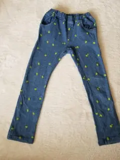 花柄 ストレッチデニム レギパン