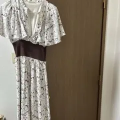 MAJESTIC LEGON フラワープリント 半袖ロングワンピース 春 夏 秋