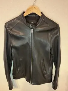 【美品】HARE ブラック レザー シングルライダースジャケット Lサイズ