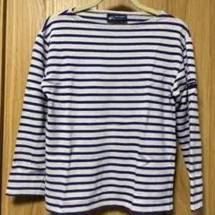 SAINT JAMES ストライプ長袖Tシャツ　紫色