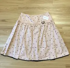 ♪TO BE CHIC ハート付きドット刺繍スカート ピンク42 L タグ付きのサムネイル