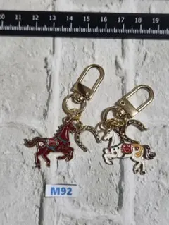 M92★ハンドメイド★馬★キーホルダー