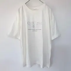 GLACIER【M】シルバーロゴ Tシャツ ホワイト 白 キレイめ 大人女子