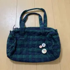 ディズニー チェック柄 キルティング トートバッグ