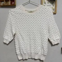 IENA イエナ　透かし編みニット　半袖　コットン