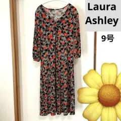 ローラアシュレイ Laura Ashley★ジャージワンピース 花柄 ロング