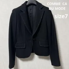 COMME CA DU MODE テーラードジャケット　厚手　黒　size7