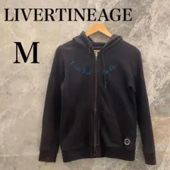 【美品】LIVERTINEAGE ジップパーカー ダークグレー 海 魚