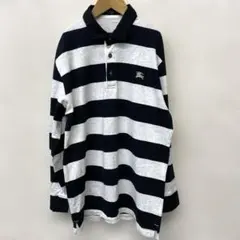 S*i様 日本製！バーバリーブラックレーベル 太ボーダー 長袖ポロシャツ 3 カ