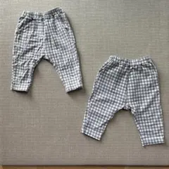 【UNIQLO】ギンガムチェックレギンス 80cm 2枚セット