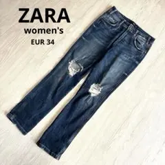 【ザラ】Trafaluc デニムパンツ ダメージ加工 スリムフィット 古着 美品