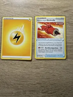ポケモンカード 海外版 ドイツ語版 いちげきの巻物 雷エネルギー まとめ売りのサムネイル