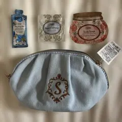 【新品・未使用】SABON 水色ポーチ サンプル3包セットのサムネイル