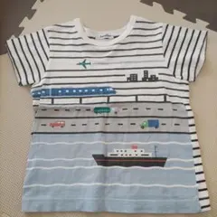 familiar 120cm Tシャツ ストライプ柄