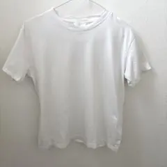 【H&M】ベーシック無地クルーネックTシャツ ホワイト Sサイズのサムネイル