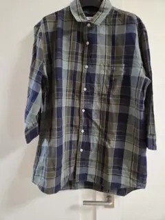 GLOBAL WORK　7分袖　チェックシャツ