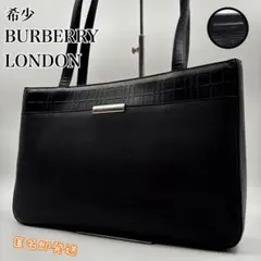 ✨希少✨　BURBERRY LONDON トートバック　サフィアーノ　ブラックのサムネイル