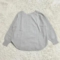 フレームワーク W/Caワッフルプルオーバー グレー 2WAY ウール100%