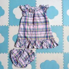 サイズ90　Ralph Lauren 　チェック柄ワンピース　綿100％
